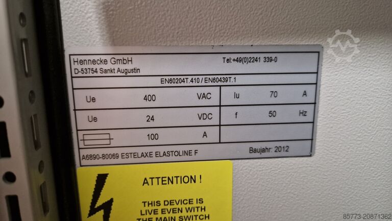 Polyurethaanbewerkingsmachine Hennecke ELASTOLINE F elastomer casting machine