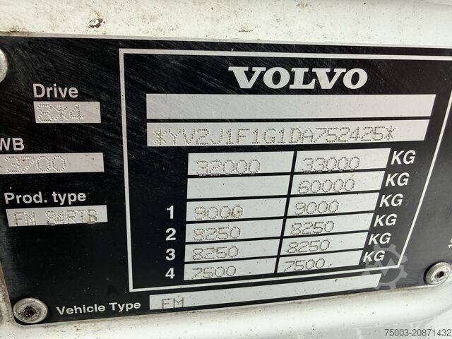 Truck mounted crane Volvo FM410 8X4 Kipper mit Kran HIAB 244-5