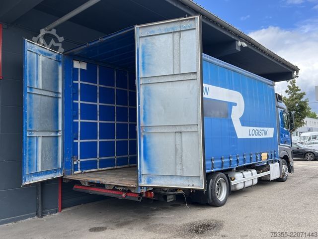 Camião plataforma com lona MERCEDES-BENZ Actros 1840 Klima Retarder Jumbo Mega 7,7m AHK