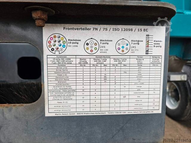 Tippsemitrailer REISCH 49 cbm, Pendelklappe, Lift, Lastmanometer, BPW