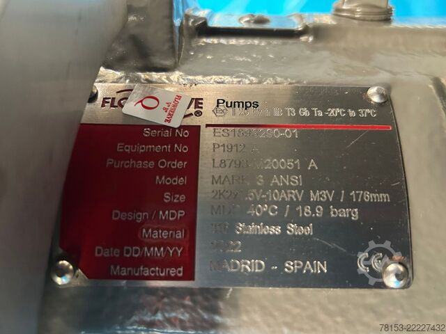 Ongebruikte verticale centrifugaalpompen (2 stuks) Flowserve Durco Mark 3 ANSI 2K2x1.5V-10ARV