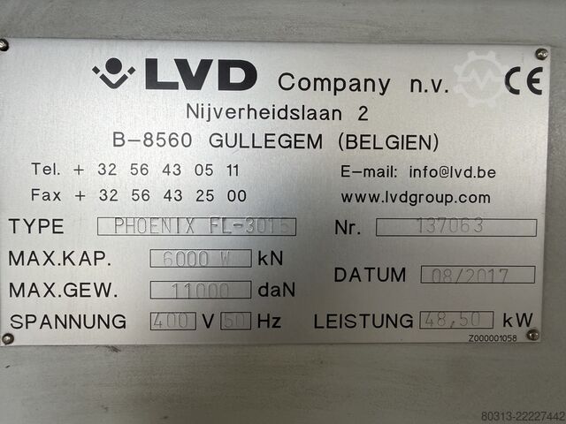 Laserskæremaskine LVD PHOENIX FL 3015 Fiber 6 kW