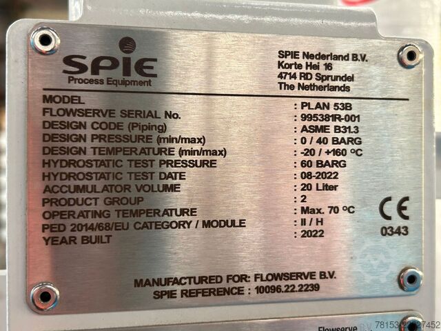 Ubrugt pumpe Flowserve ECPJ 50-125-R VS4