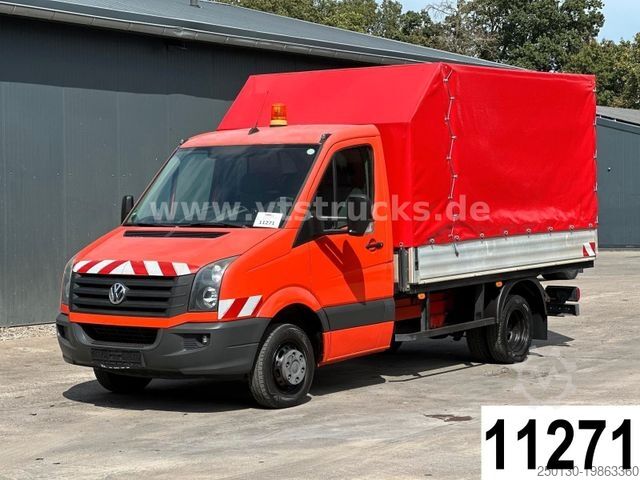 Curtain sider van VOLKSWAGEN Crafter 4x2 Pritsche+Plane 5t.