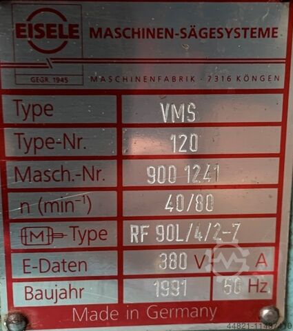 Gönye daire testere EISELE VMS 120