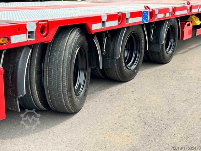 Tieflader-Sattelauflieger Hangler Tele 7,5 M., Lenkachse, wie NEU