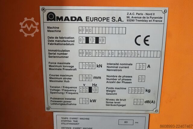  AMADA HFBO 170/40