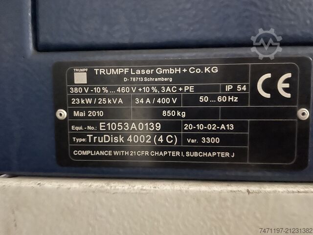 Trumpf TruDisk 4002 (4C) TRUMPF TruDisk 4002 (4 C)