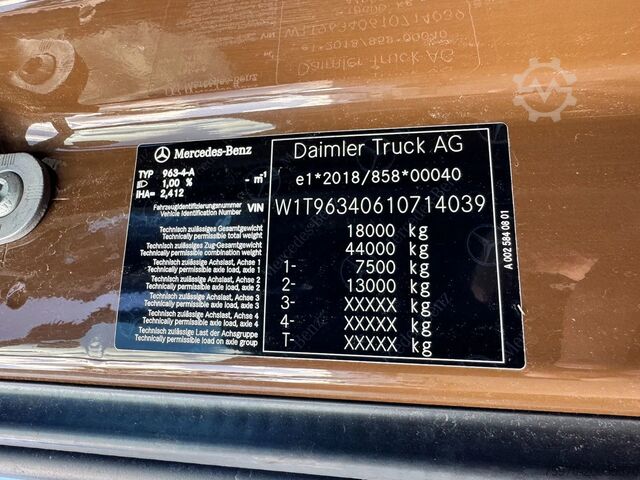 Standaard-SZM Mercedes-Benz Actros 1848 BigSpace 2023 RETARDER 123.082km