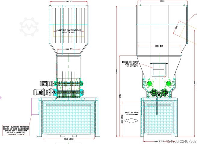 Vierwellenzerkleinerer Decoval 4-shaft shredder