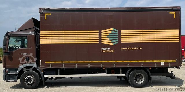Plattewagen met zeil MAN MAN TGM 15.290 Stapleraufnahme Edscha