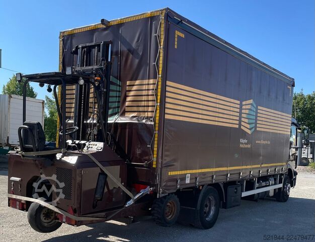 Plattewagen met zeil MAN MAN TGM 15.290 Stapleraufnahme Edscha