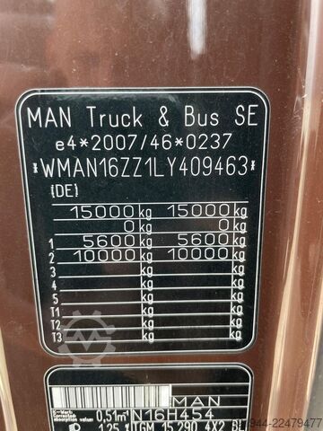 Plattewagen met zeil MAN MAN TGM 15.290 Stapleraufnahme Edscha