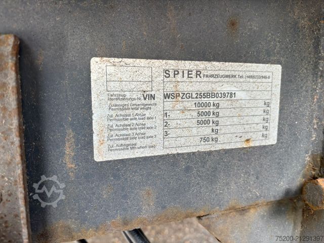 Skåpsläp SPIER ZGL 255 TANDEMANHÄNGER