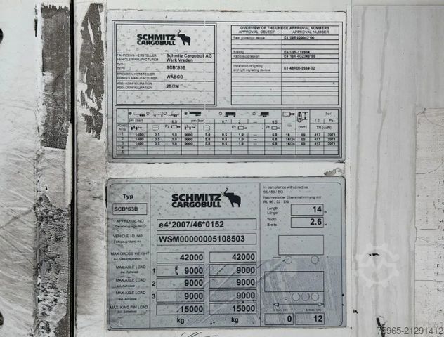 Kylsläpvagn SCHMITZ CARGOBULL SCB*S3B THERMO KING SLXe 400 LIFT AXLE FLOWERWID