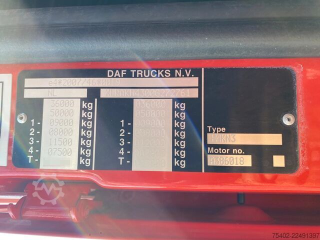 Standardni SZM DAF XF 480 H4KN3 / SC / 8x2 / 20FT Container chassi...