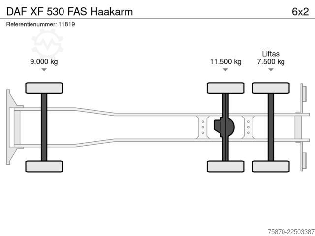 BDF-systeem DAF XF 530 FAS Haakarm