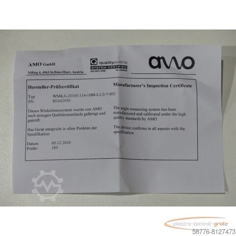 Componente INA INA MHA260-0-0-1-1-4-1088-01,0M-7-1 Winkelmesssystem !