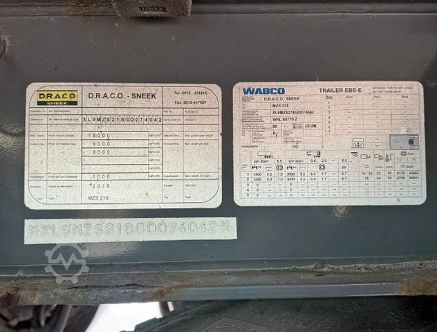 Hűtős pótkocsi  Draco MZS 218 WIPKAR 750 x 250 x 290 CM INSIDE T