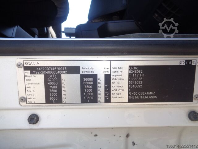 Wywrotka SCANIA R450 8x4 Schubboden/Abschiebemulde