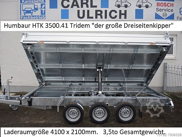 Humbaur HTK3500.41 Tridem 3,5to Dreiseitenkipper 3 Achser Ladefläche 410 x 210cm