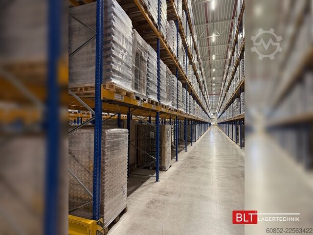 Nagy teherbírású polcos raklapállványok 50,40 lfm STOW Palettenregale, H: 690cm Fachlast: 2250 kg, PNB0472, Regale