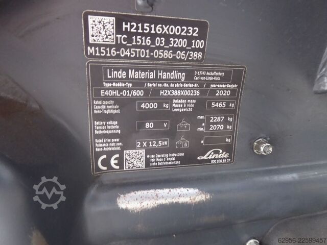 Elektro 4 Rad-Stapler Linde E40HL-01/600