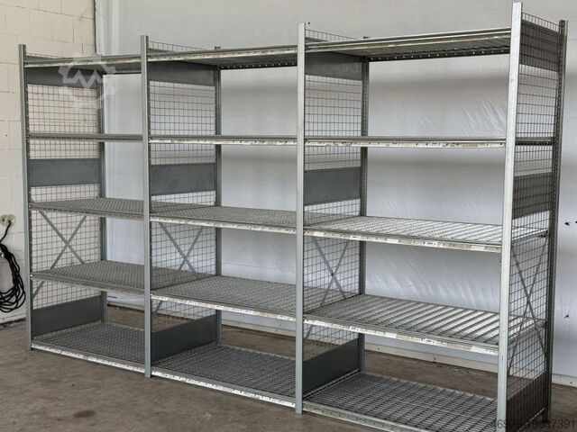 Hoogbouwmagazijnstelling Dexion HI 280 / Regallänge: 3.890 mm / St.: 2.400x800mm/ Gitterboden