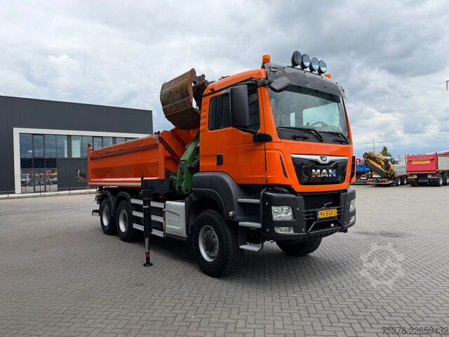 Kipper mit Kran MAN TGS 26.400 6x6 Kipper / Z kraan  Euro 6
