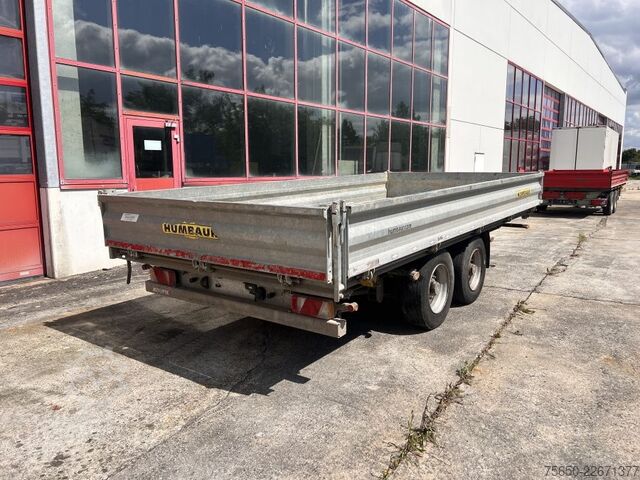 Tresidet tipvognstrailer Humbaur htk105024  Tandemkipper- Tieflader