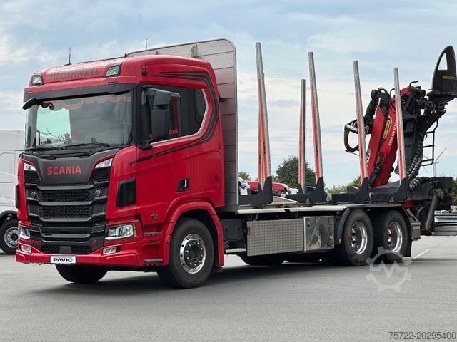 Tomruk kamyonu SCANIA R580 6x4 Kurzholz Epsilon M12Z