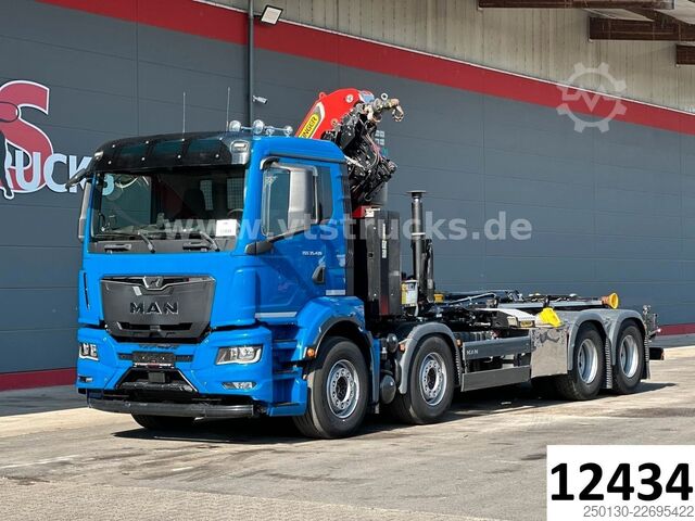 Haakarm vrachtwagen MAN TGS 35.430 8x4 BL Palfinger PHT20 & PK37.002Tec7