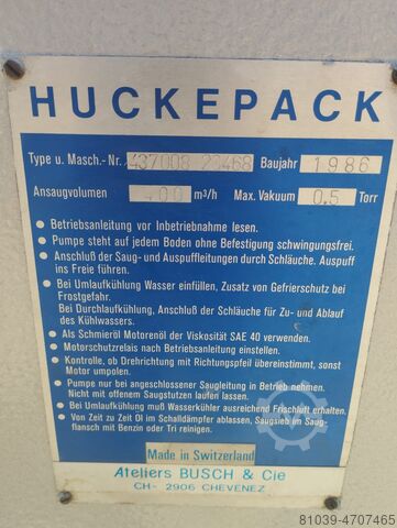 Rotary vane vacuum pump Busch Huckepack HO 437