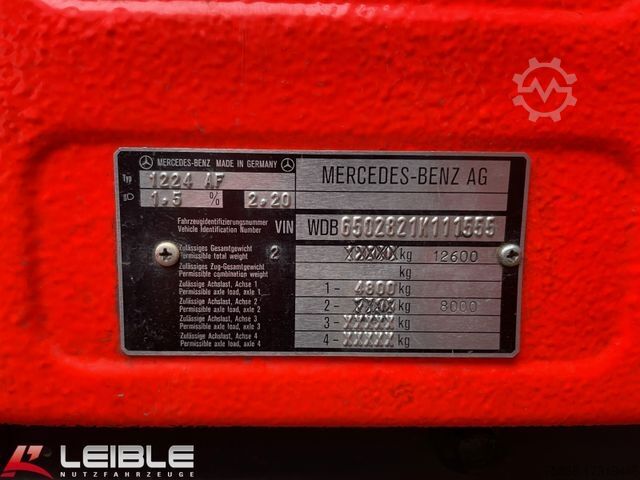 Vacuümtankwagen MERCEDES-BENZ 1224 4x4*TLF16/25*Doka*Ziegler Pumpe*Feuerwehr*