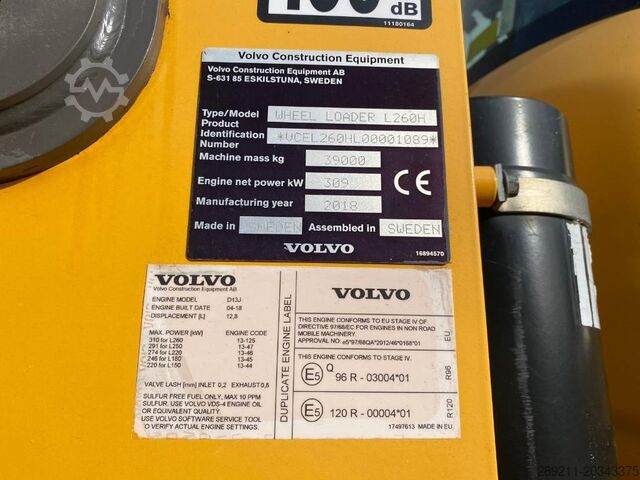 Radlader Volvo L 260 H (CDC + BSS)