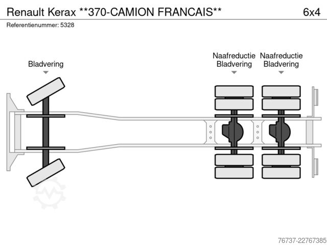 Sistema a braccio con gancio Renault Kerax **370-CAMION FRANCAIS**