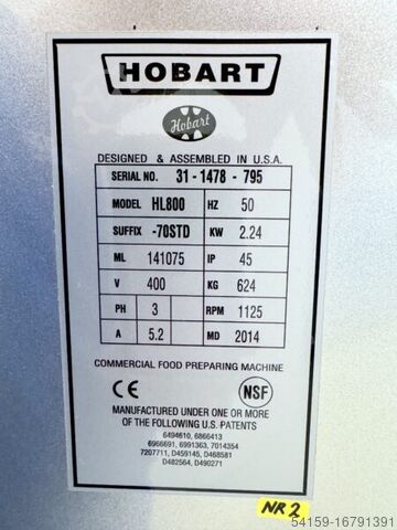 Hobart HL800 Hobart HL800 Legacy