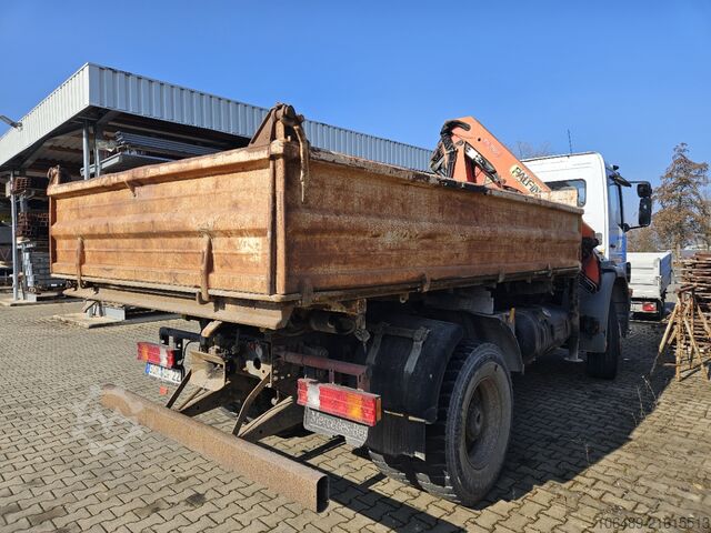 Tipper truck Mercedes-Benz 1828 BB Meiller Kipper Kran PK 9501