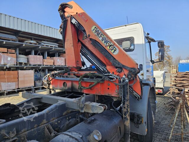 Tipper truck Mercedes-Benz 1828 BB Meiller Kipper Kran PK 9501