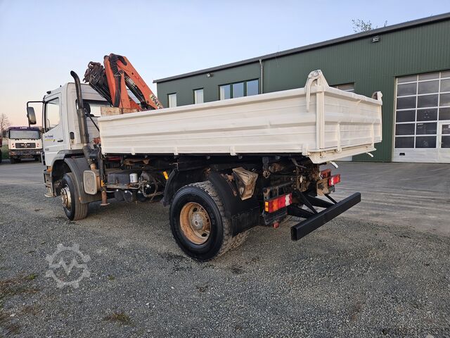 Tipper truck Mercedes-Benz 1828 BB Meiller Kipper Kran PK 9501