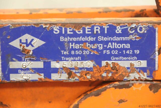 Pinza rectangular Siegert GZ 20 bis 60 mm 500 kg