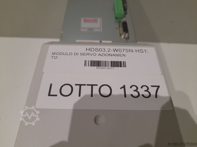 Szervo hajtás modul REXROTH HDS03,2W075N-HS12-01-FW