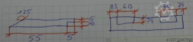 Abkantwerkzeug Schwenkbiegemaschine Stahl 1020 mm für Oberwange