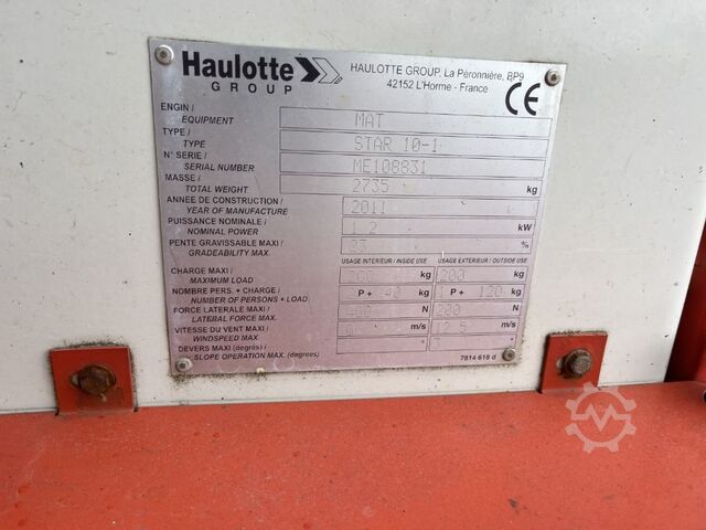 Telescopisch mastplatform Haulotte STAR 10-1