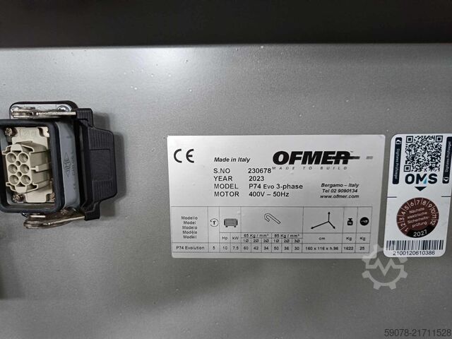 Máquina dobradora de aço reforçado Ofmer P 74 Evo