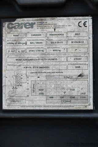 Vysokozdvižný vozík Carer R 60 H2