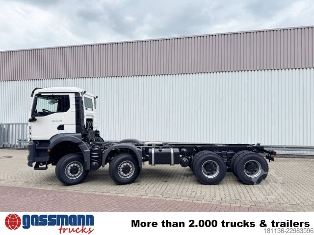 Special purpose truck MAN TGS 35.480 8x8 BB CH, Meiller Stahlmulde 18m³
