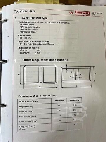 Bokbinderimaskin Hörauf BDM Universal