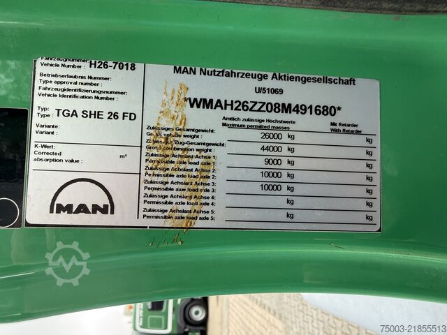Γερανός τοποθετημένος σε φορτηγό MAN TGA 26.320 6X4 Atlas 290 bis 18 Meter