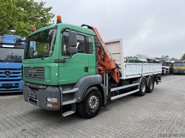 Φορτηγό με επίπεδη καρότσα MAN TGA 26.320 6X4 Atlas 290 bis 18 Meter